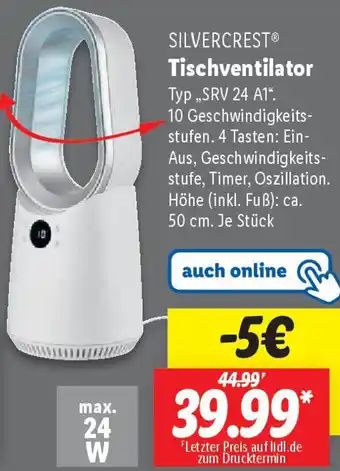 Lidl SILVERCREST Tischventilator Angebot