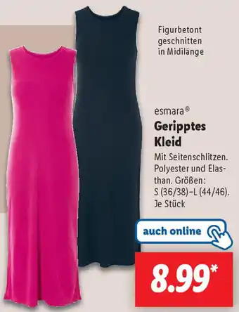 Lidl esmara Geripptes Kleid Angebot