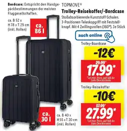 Lidl TOPMOVE Trolley-Reisekoffer/-Bordcase Angebot