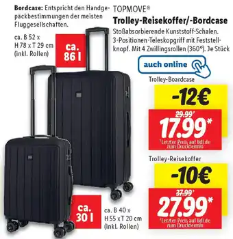 Lidl TOPMOVE Trolley-Reisekoffer/-Bordcase Angebot