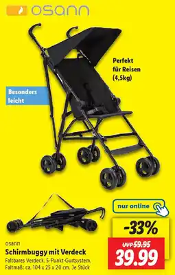 Lidl Osann Schirmbuggy mit Verdeck Angebot