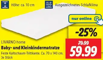 Lidl LIVARNO home Baby- und Kleinkindermatratze Angebot