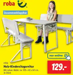 Lidl roba Holz-Kindersitzgarnitur Angebot