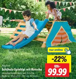 Lidl Playtive Echtholz-Spieltipi mit Rutsche Angebot