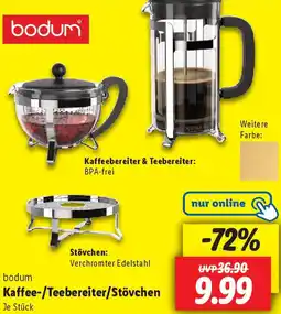 Lidl bodum Kaffee-/Teebereiter/Stövchen Angebot