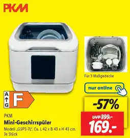 Lidl PKM Mini-Geschirrspüler Angebot