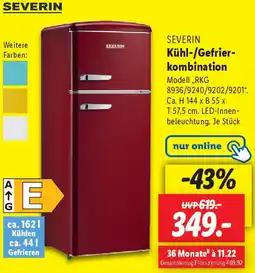 Lidl SEVERIN Kühl-/Gefrierkombination Angebot