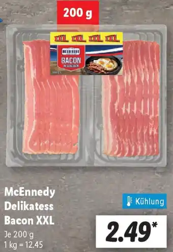Lidl McEnnedy Delikatess Bacon XXL Angebot