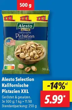Lidl Alesto Selection Kalifornische Pistazien XXL Angebot
