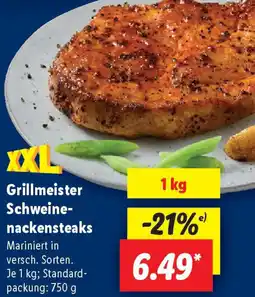 Lidl Grillmeister Schweinenackensteaks Angebot