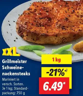 Lidl Grillmeister Schweinenackensteaks Angebot