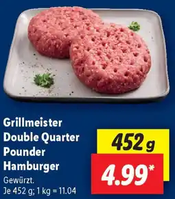 Lidl Grillmeister Double Quarter Pounder Hamburger Angebot