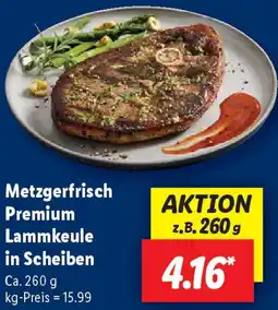Lidl Metzgerfrisch Premium Lammkeule in Scheiben Angebot