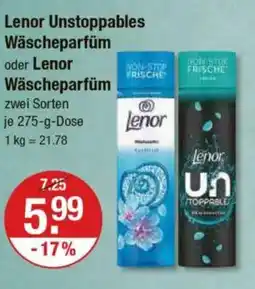 V Markt Lenor Unstoppables Wäscheparfüm oder Lenor Angebot