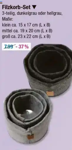 V Markt Filzkorb-Set ▼ Angebot