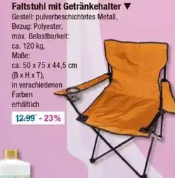V Markt Faltstuhl mit Getränkehalter ▼ Angebot