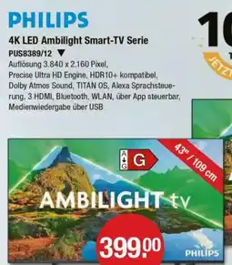 V Markt PHILIPS 4K LED Ambilight Smart-TV Serie Angebot