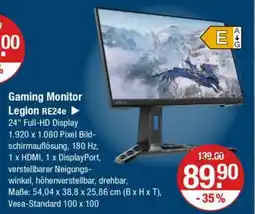 V Markt Gaming Monitor Legion RE24e Angebot