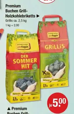 V Markt Premium Buchen Grill- Holzkohlebriketts Angebot