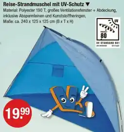 V Markt Reise-Strandmuschel mit UV-Schutz ▼ Angebot
