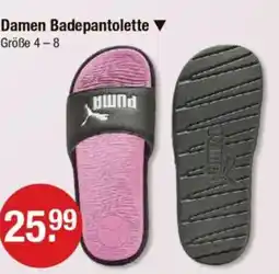 V Markt Damen Badepantolette Größe 4-8 Angebot
