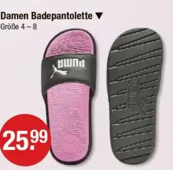 V Markt Damen Badepantolette Größe 4-8 Angebot