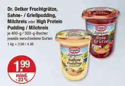 V Markt Dr. Oetker Fruchtgrütze, Sahne- / Grießpudding, Milchreis oder High Protein Pudding/Milchreis Angebot