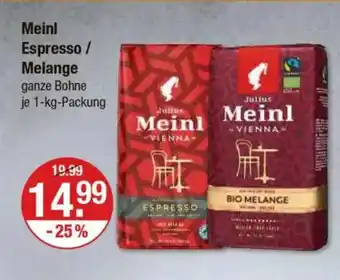 V Markt Meinl Espresso/ Melange Angebot
