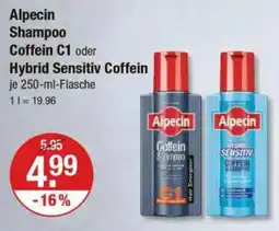 V Markt Alpecin Shampoo Coffein C1 oder Hybrid Sensitiv Coffein Angebot