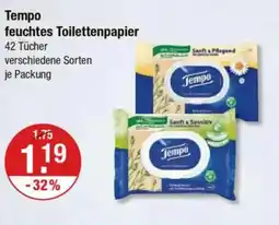 V Markt Tempo feuchtes Toilettenpapier Angebot