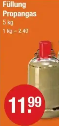 V Markt Füllung Propangas Angebot