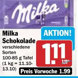 AEZ Milka Schokolade Angebot