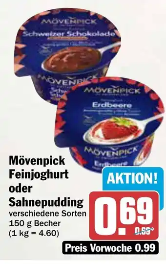 AEZ Mövenpick Feinjoghurt oder Sahnepudding Angebot