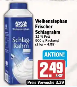 AEZ Weihenstephan Frischer Schlagrahm Angebot