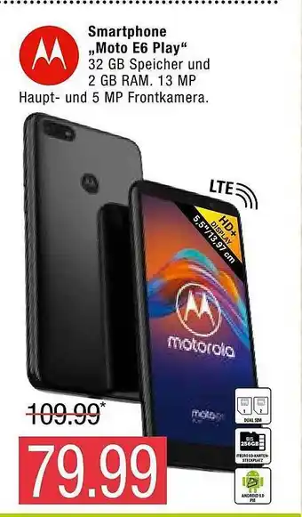 Marktkauf Motorola Smartphone „Moto E6 Play” Angebot