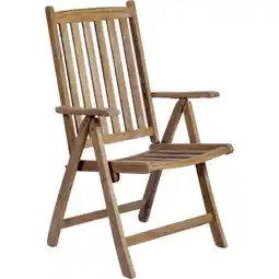 Netto Marken-Discount Garden Pleasure Teak Hochlehner Solo Holz Garten Stuhl Sessel Möbel klappbar Angebot