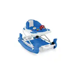 Netto Marken-Discount Bertoni Lauflernhilfe und Wippe School 3 in 1 höhenverstellbar, Musik, Licht blau Angebot