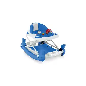 Netto Marken-Discount Bertoni Lauflernhilfe und Wippe School 3 in 1 höhenverstellbar, Musik, Licht blau Angebot