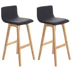 Netto Marken-Discount CLP 2er Set Barhocker Taunus mit Stoffbezug I Thekenhocker mit Rückenlehne und Fußstütze Angebot