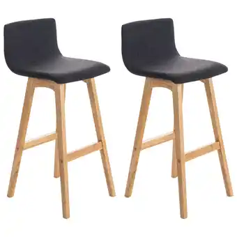 Netto Marken-Discount CLP 2er Set Barhocker Taunus mit Stoffbezug I Thekenhocker mit Rückenlehne und Fußstütze Angebot