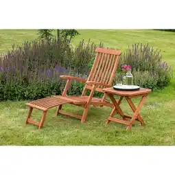 Netto Marken-Discount Merxx Deckchair Set 2tlg. mit Klapphocker Angebot