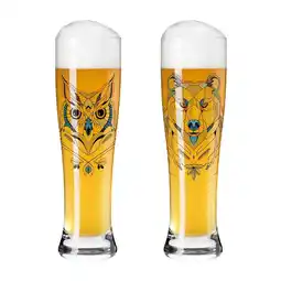 Netto Marken-Discount Ritzenhoff Weizenbiergläser Eule und Bär Brauchzeit 0,5 Liter (646 ml) 2er Set Angebot