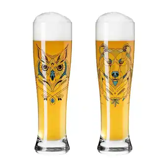 Netto Marken-Discount Ritzenhoff Weizenbiergläser Eule und Bär Brauchzeit 0,5 Liter (646 ml) 2er Set Angebot