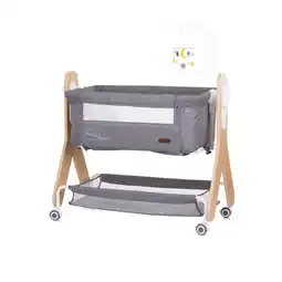 Netto Marken-Discount Chipolino Babybett Heart 2 Heart, Beistellbett, Rollen, Matratze, Wiegefunktion dunkelgrau Angebot