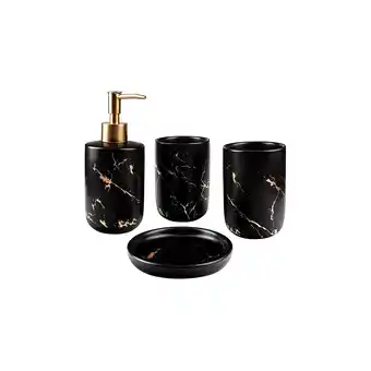 Netto Marken-Discount Badezimmer-Set in 4 Teilen - Schwarz Angebot