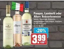AEZ Pasqua, Lamberti oder Allure Rebsortenweine Angebot