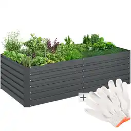 Netto Marken-Discount tectake Hochbeet, aus verzinktem Stahl, stabil, sicher, witterungsbeständig, 200 x 100 x 56 cm Angebot
