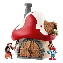 Netto Marken-Discount Schleich Schlumpf Haus mit 2 Figuren Angebot