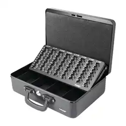 Netto Marken-Discount HMF 22037-02 Geldkassette mit Münzzählbrett und 2 Tragegriffen, 36 x 25 x 11 cm, Schwarz Angebot