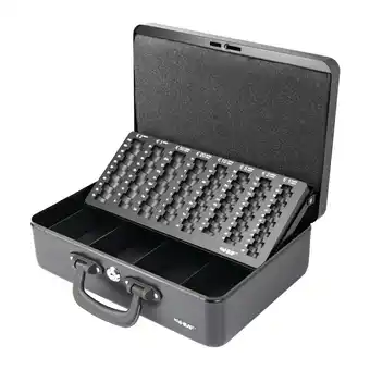 Netto Marken-Discount HMF 22037-02 Geldkassette mit Münzzählbrett und 2 Tragegriffen, 36 x 25 x 11 cm, Schwarz Angebot